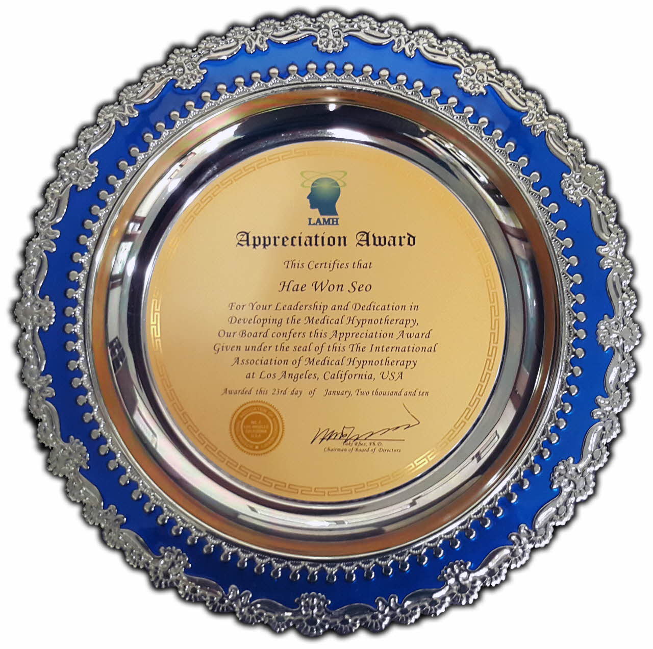 LAMH Appreciation Award